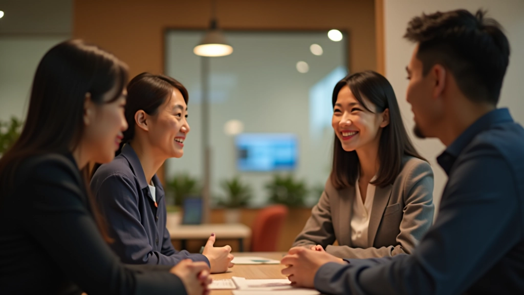 Professional having a conversation